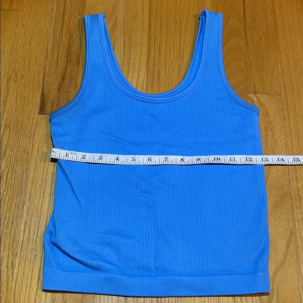 Target Blue Ribbed Tank Top - Picture 4 of 5